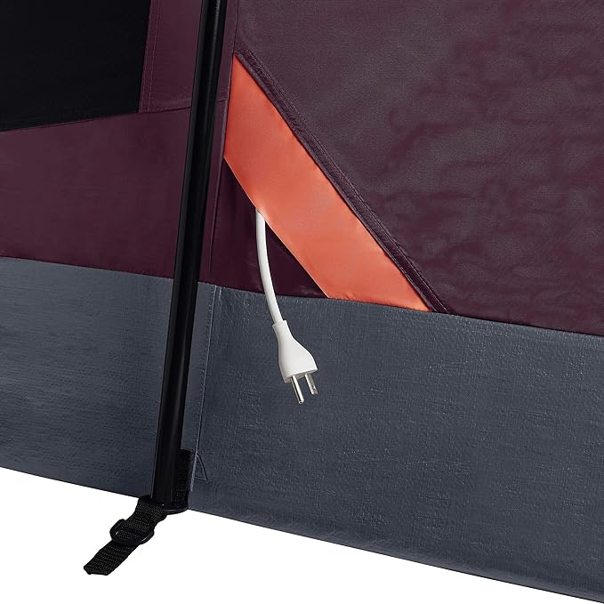 Coleman Skylodge Camping Tent, 8/10/12 Person Weatherproof Family Tent with Convertible Screen Room, Color-Coded Poles, Room Divider, Rainfly, and Storage Pockets, Fits Multiple Queen-Sized Airbeds