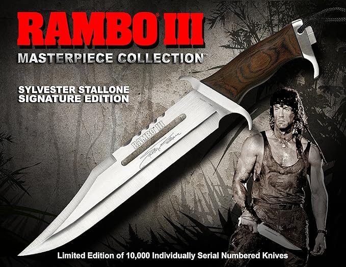 Rambo Knives Masterpiece Collection 3 Hollywood Sylvester Stallone Signature Edition Knife