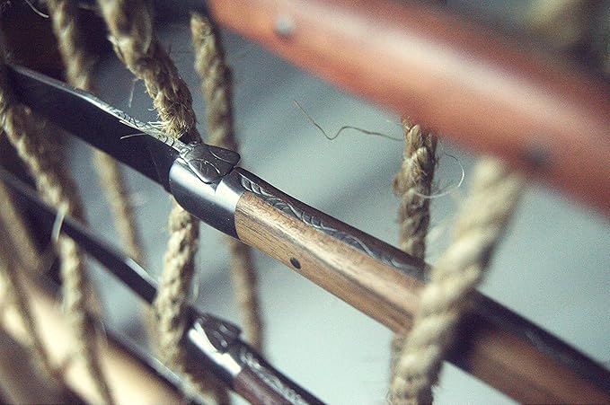 Laguiole PRESTIGE folding pocket knife 12 cm, Ebony Wood Handle, Made In France