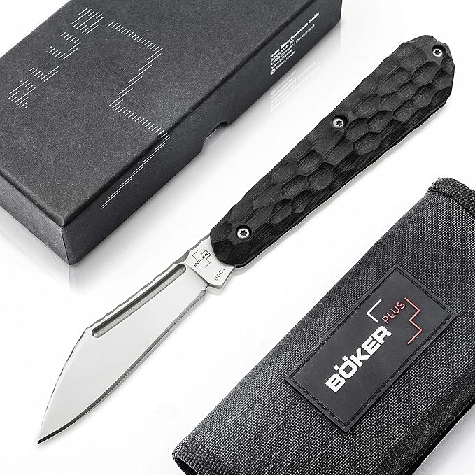 Boker Plus Koteyka - two-handed pocket knife with G10 handle scales - outdoor folding knife with D2 blade - 2-hand knife